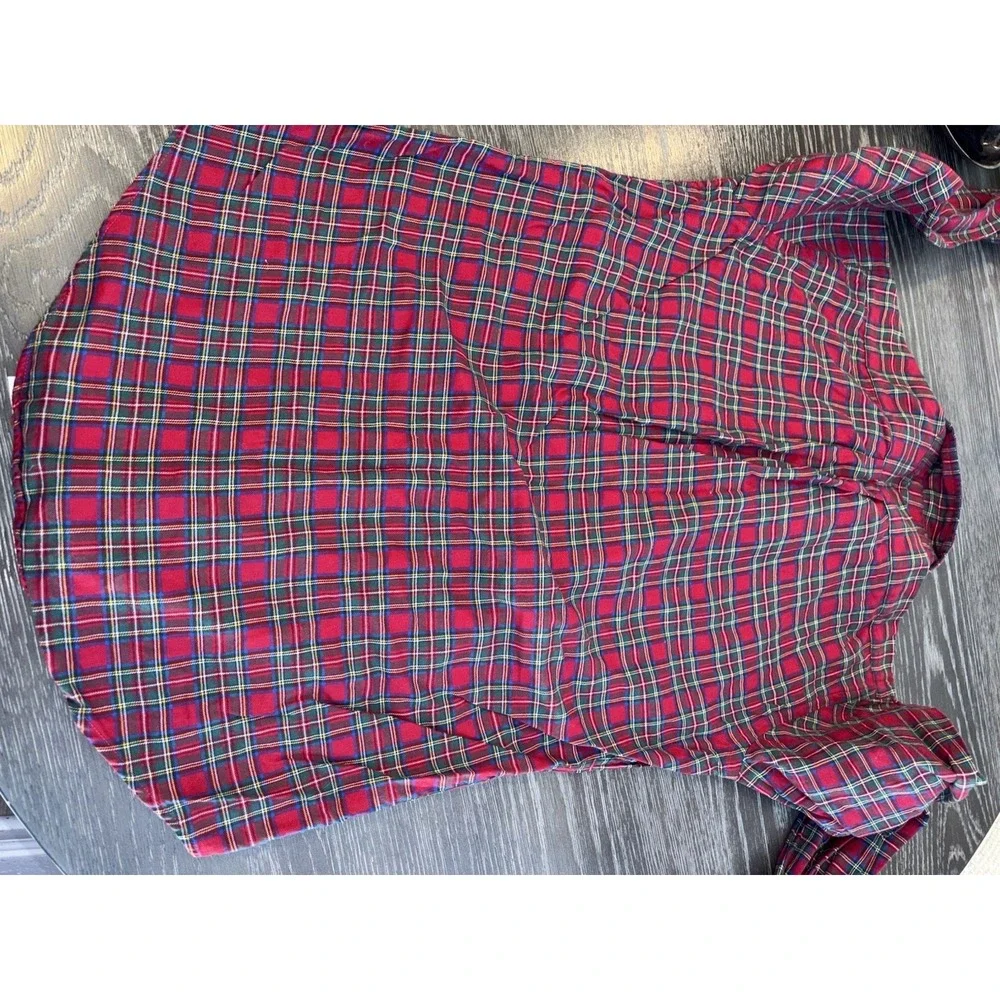Vintage Polo Ralph Lauren Mens Western‎  Shirt Red Sz L Flannel Plaid